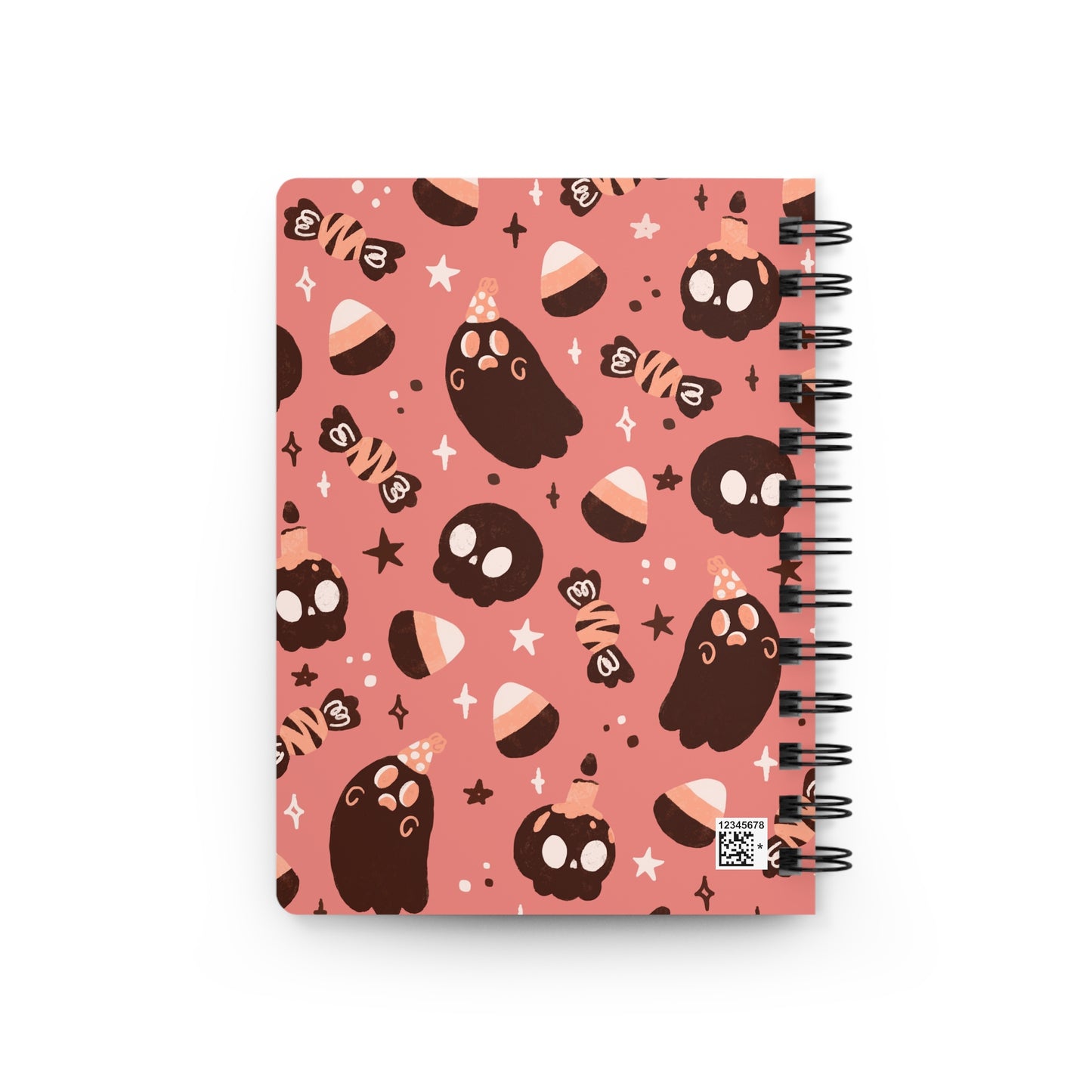 Cute Halloween Candy & Ghost Spiral Notebook
