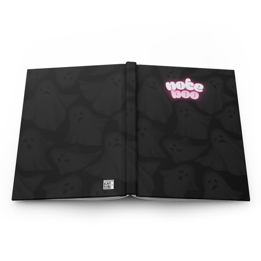 Spooky Ghost Hardcover Journal, Ideal for Halloween Notes, Diary, Gift for Writers, Ghost Lover's Journal, Matte Finish