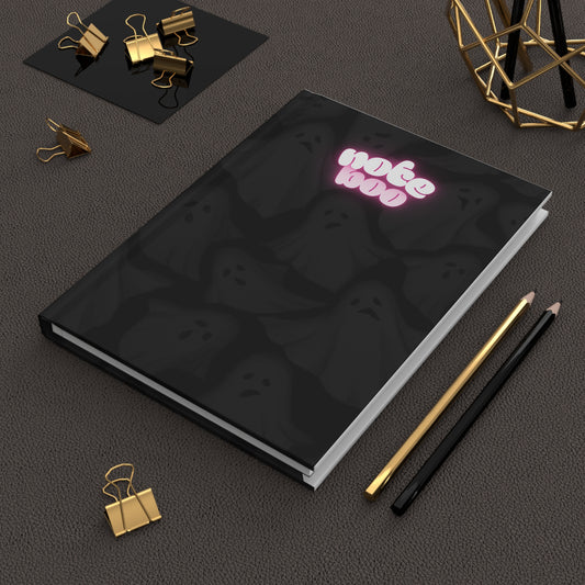 Spooky Ghost Hardcover Journal, Ideal for Halloween Notes, Diary, Gift for Writers, Ghost Lover's Journal, Matte Finish